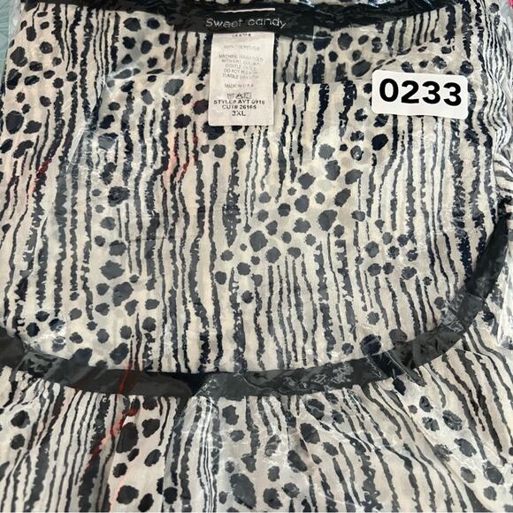 Sweet Candy Sheer Flowing Swoop Neck Pullover Blouse | Women’s Size 3X - Picture 7 of 7